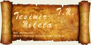 Tešimir Mileta vizit kartica